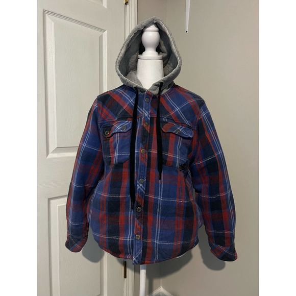 Women's‎ GRIT IRON Work Wear Heavy Construction 100% Cotton Hooded Coat Size  L - Picture 1 of 12